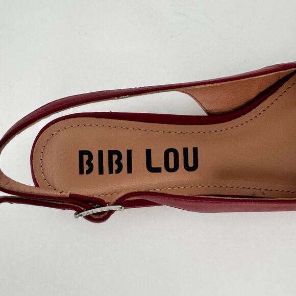 Bibi Lou Samira Motto Pointed Toe Slingback Sandals Flats Carmine | EU 36 (US 6) - Picture 6 of 13